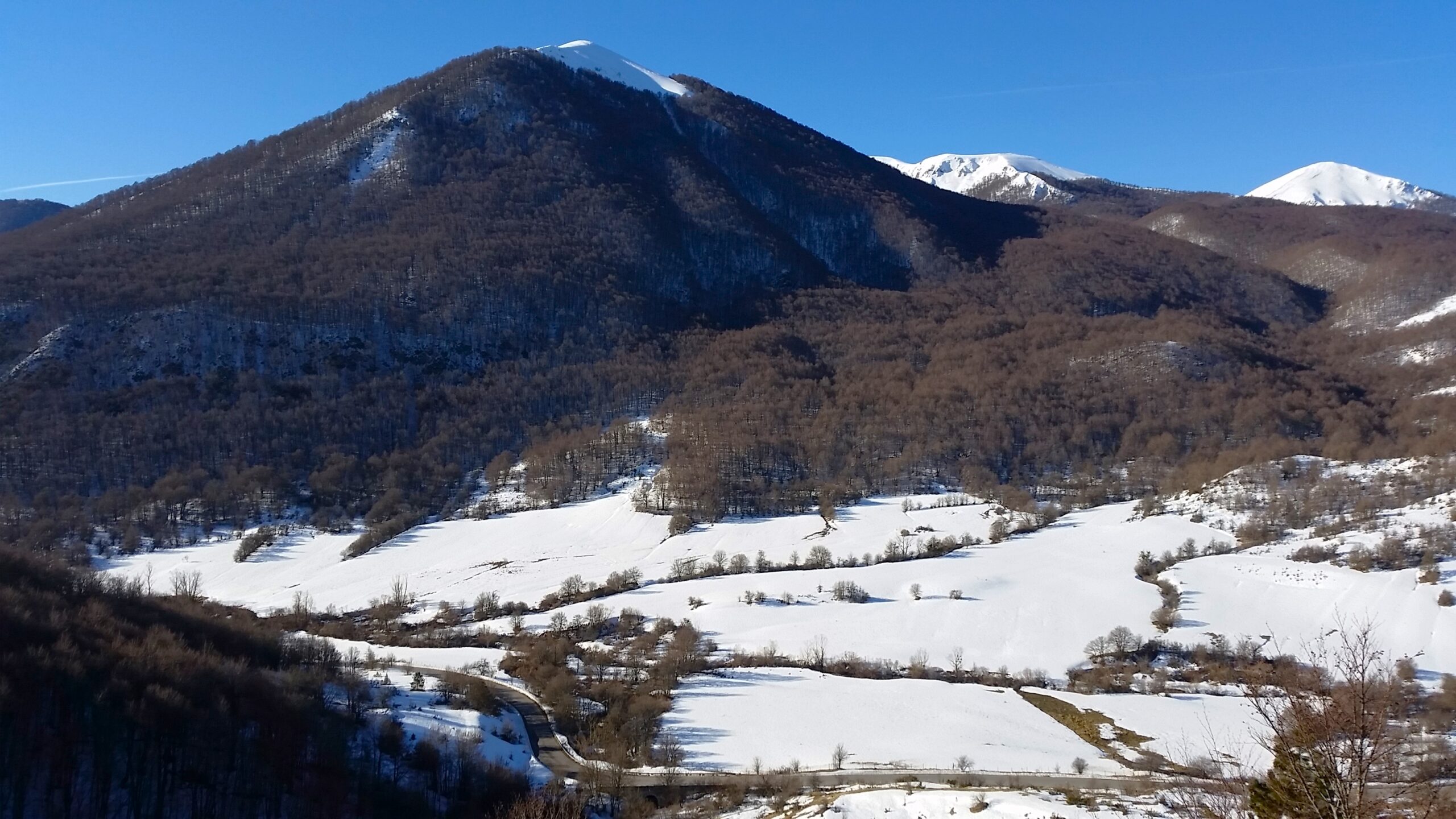 Snow completely covered this area of Abruzzo