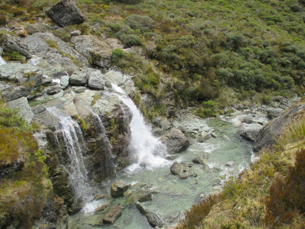 The falls from above