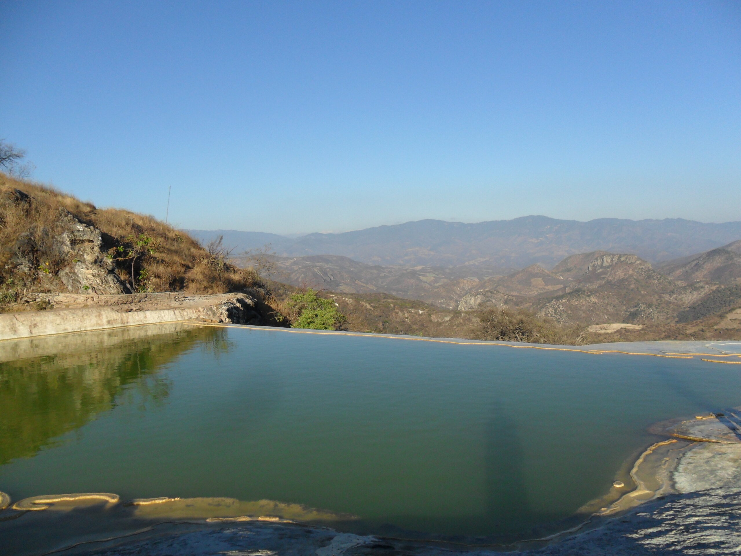 A pool at the top