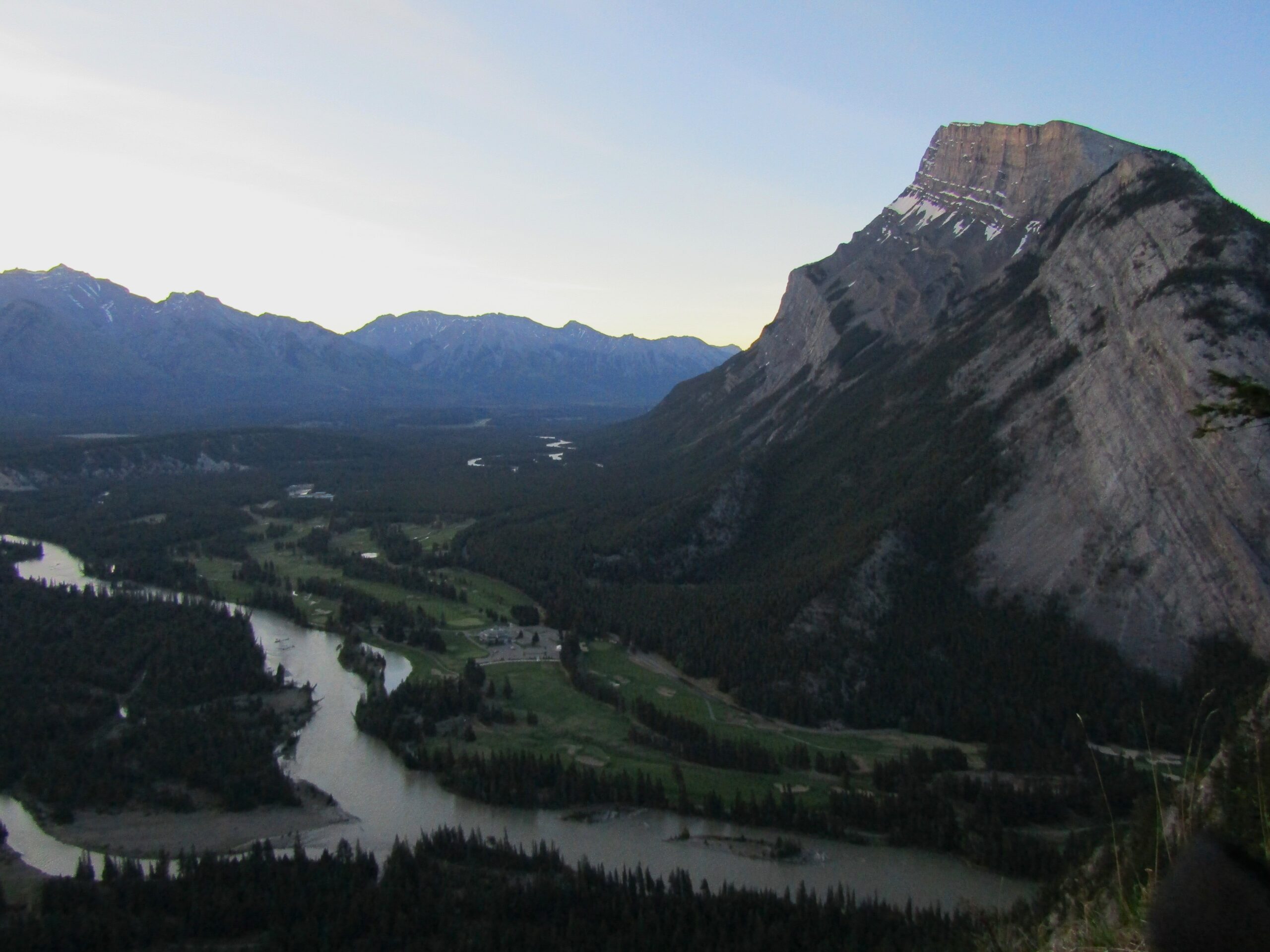 Watching the sunrise over Banff