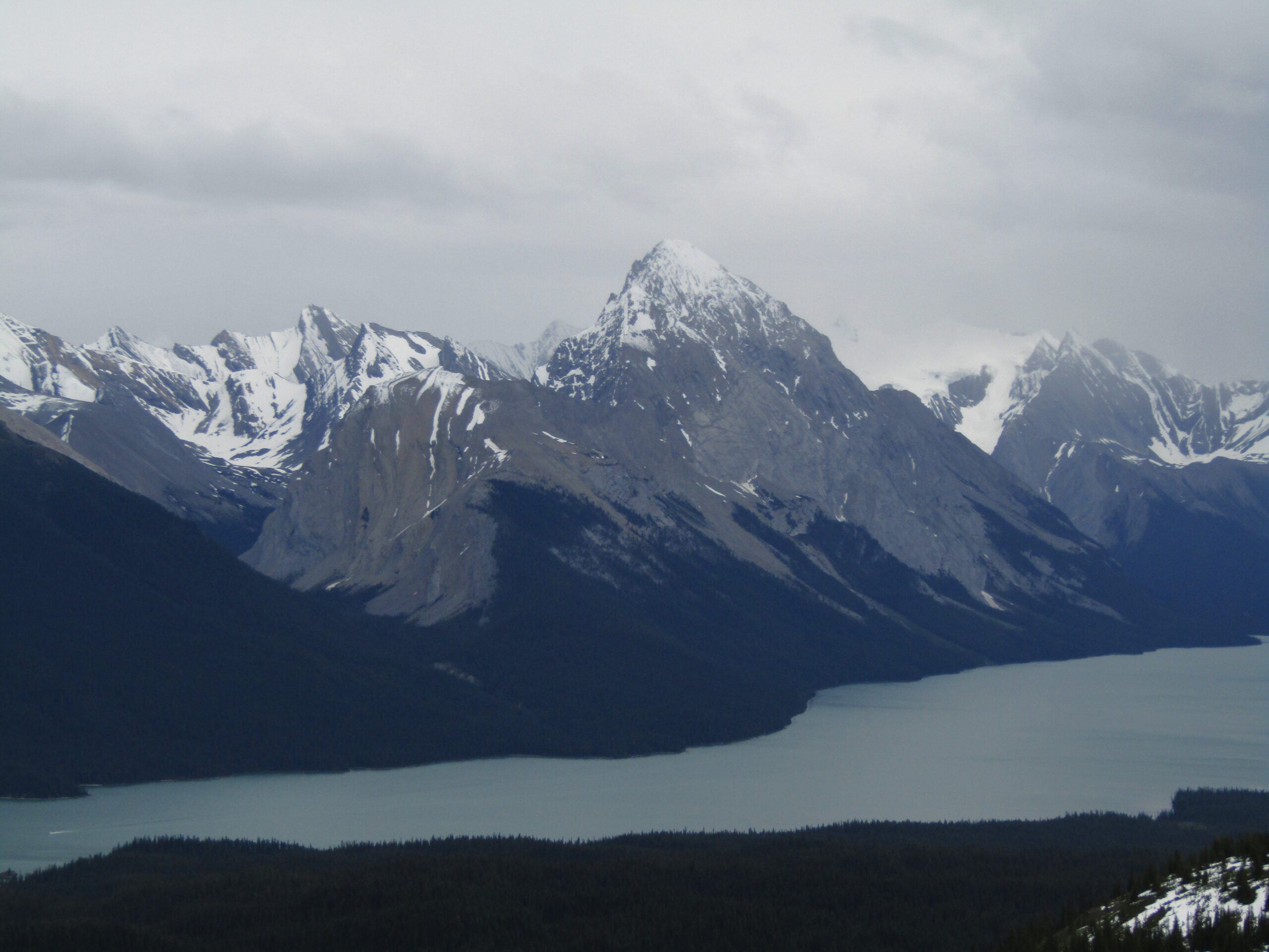 Bald Mountains over Maligne Lake