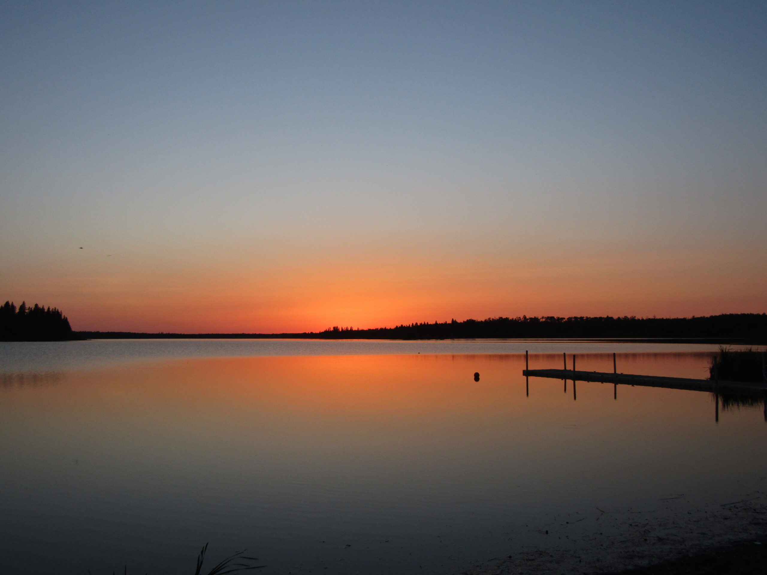 Sunset over the lake