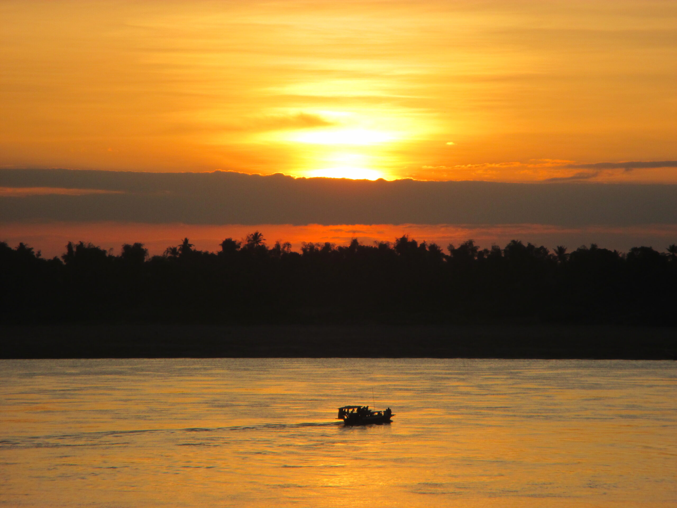 Sunset over the Mekong