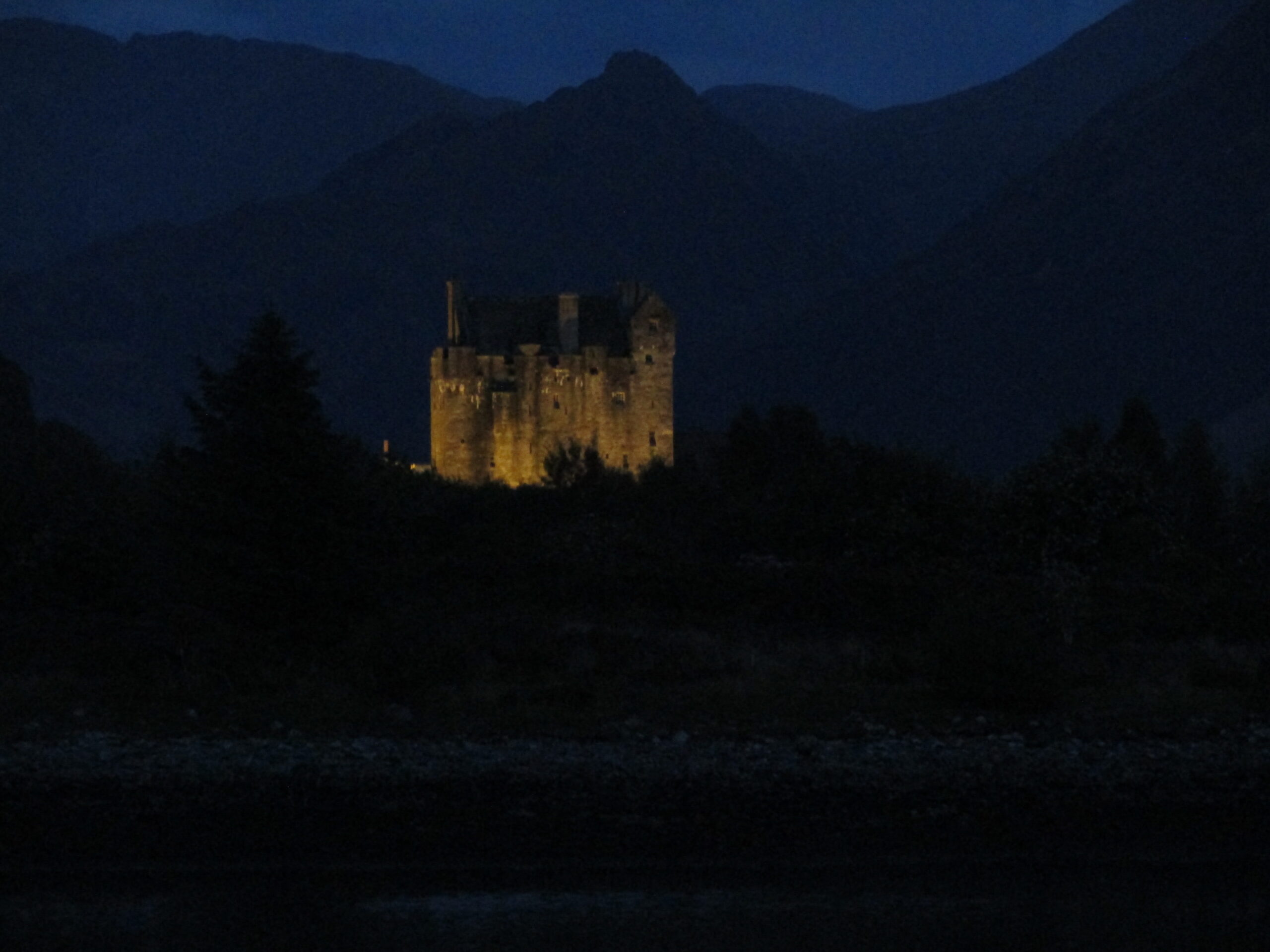 The castle at night