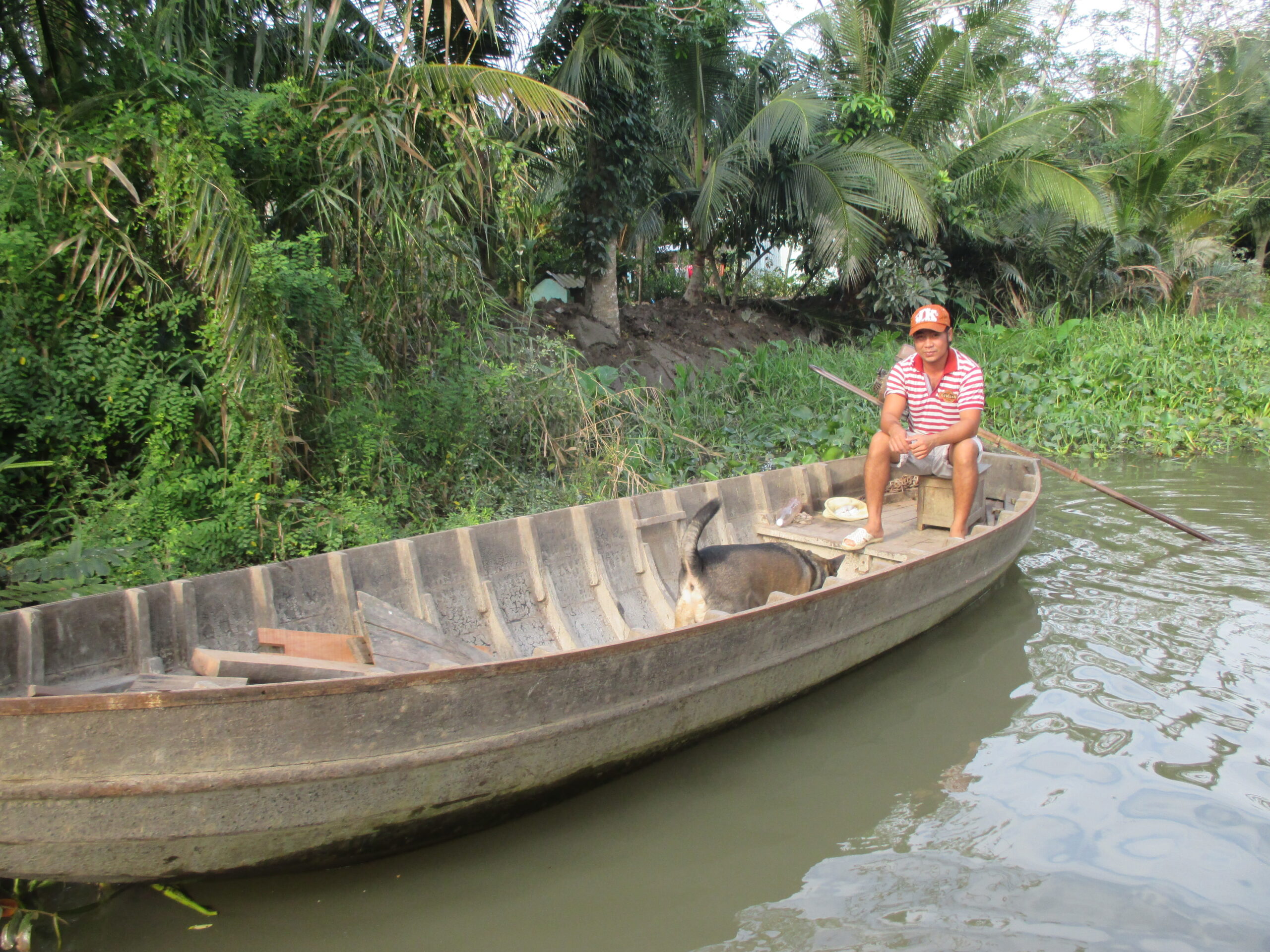 The tour guide on a long-tail boat