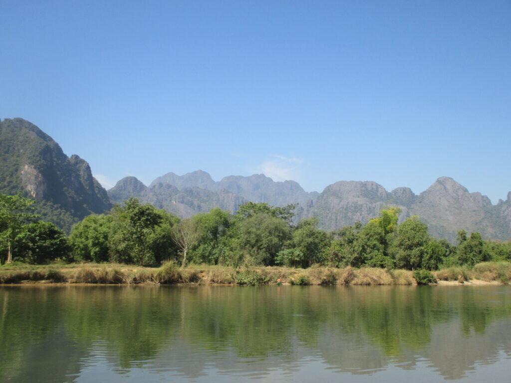 The river at Vang Vieng