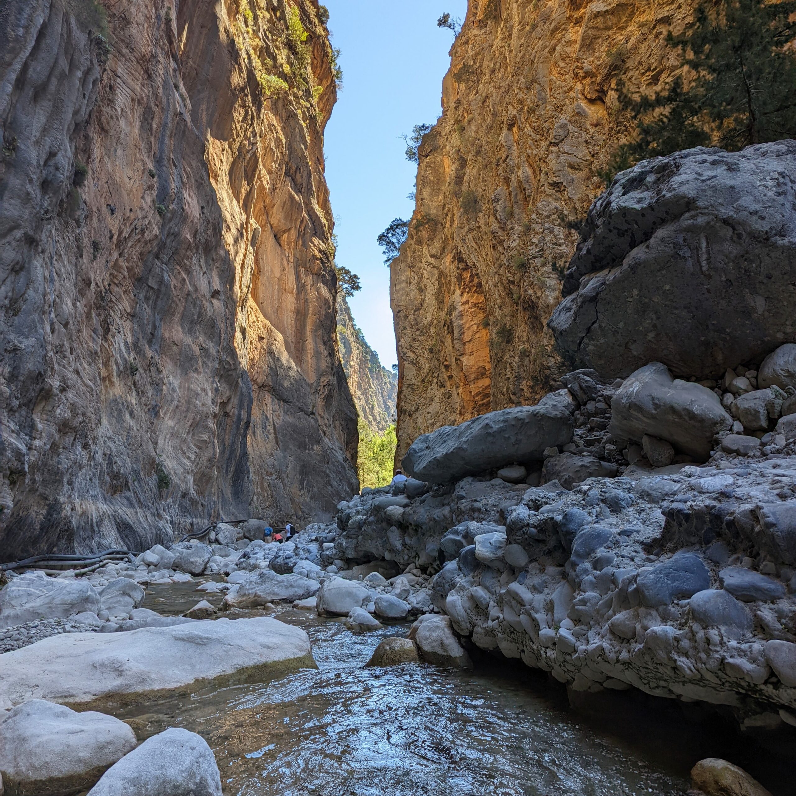 The narrowest part of the gorge