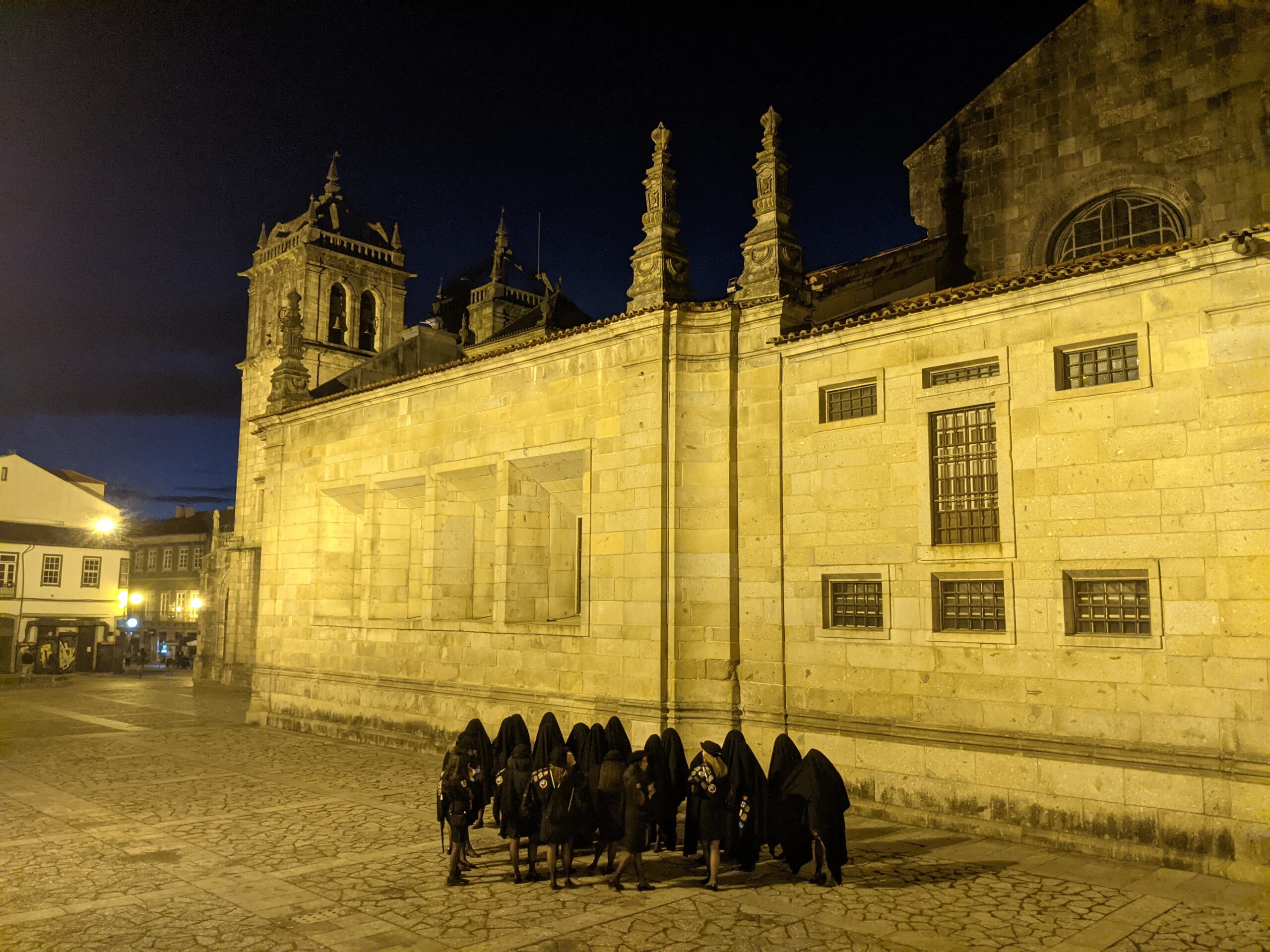 The ritual outside the cathedral