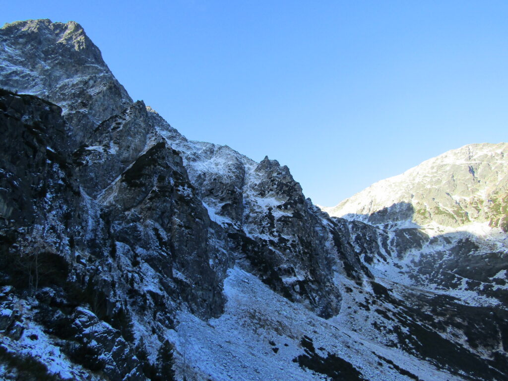 Close-up of the peaks