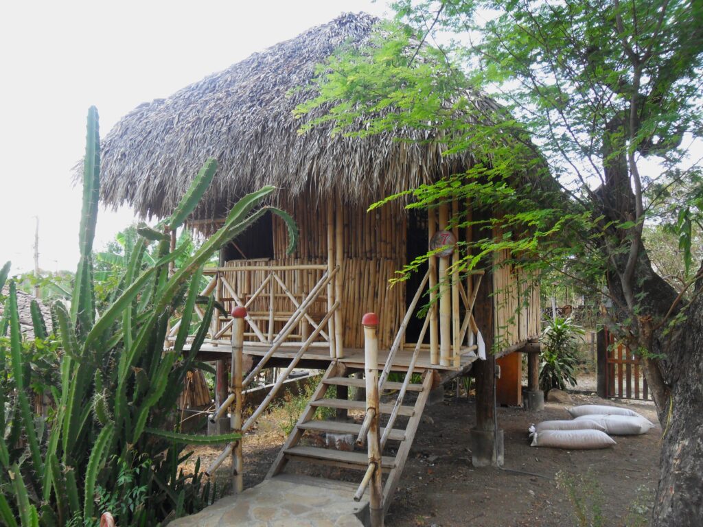 The beachside huts at Las Penitas